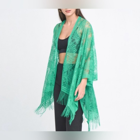 Do Everything in Love Green Kimono Swim Coverup (762) - Picture 1 of 13